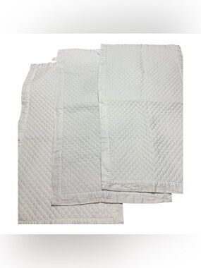 Charter Club Damask Quilted Cotton King Pillow Shams Lot Set 3 White 40x24